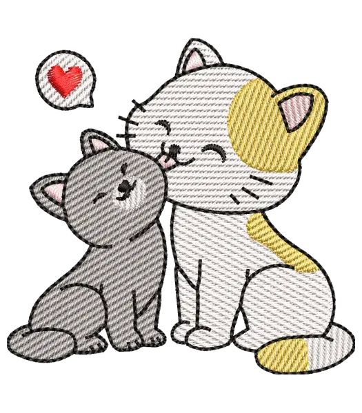 Matriz de Bordado Gatos Fofos